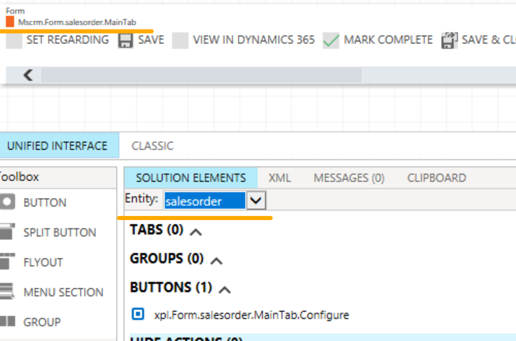 SalesOrderEntity in Ribbon ToolBench.png